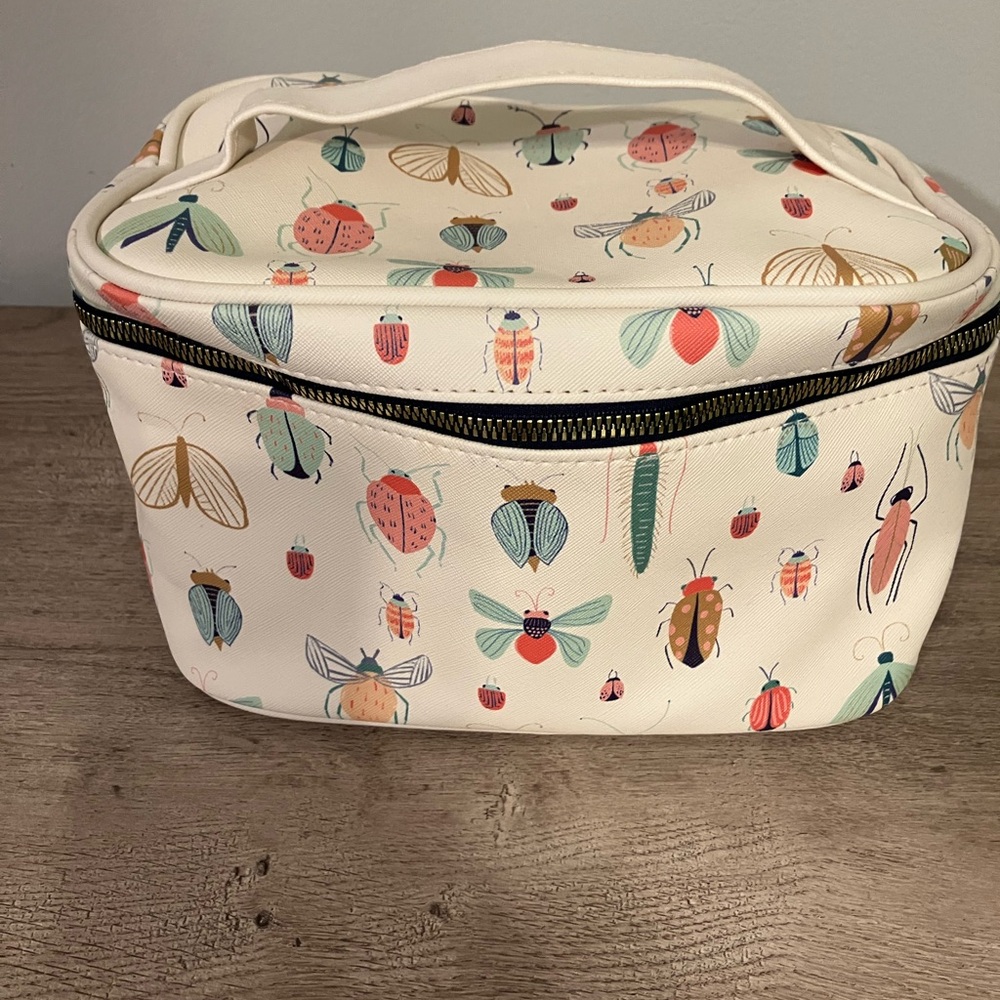 Colorful Insect Print Cosmetic Bag/Toiletries Bag
